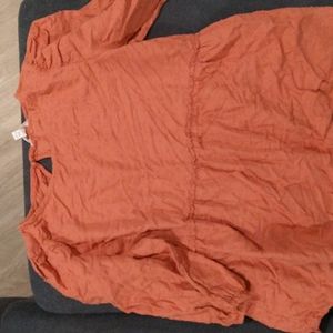 Salmon/pink blouse 3/4 sleeve time and Tru size large